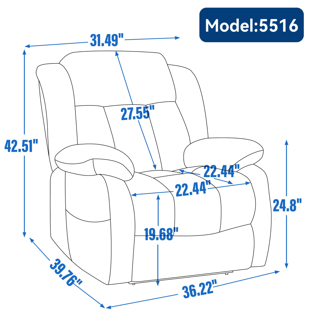 Dual-Motor Power Lift Heat & Massage Recliner detail image 58