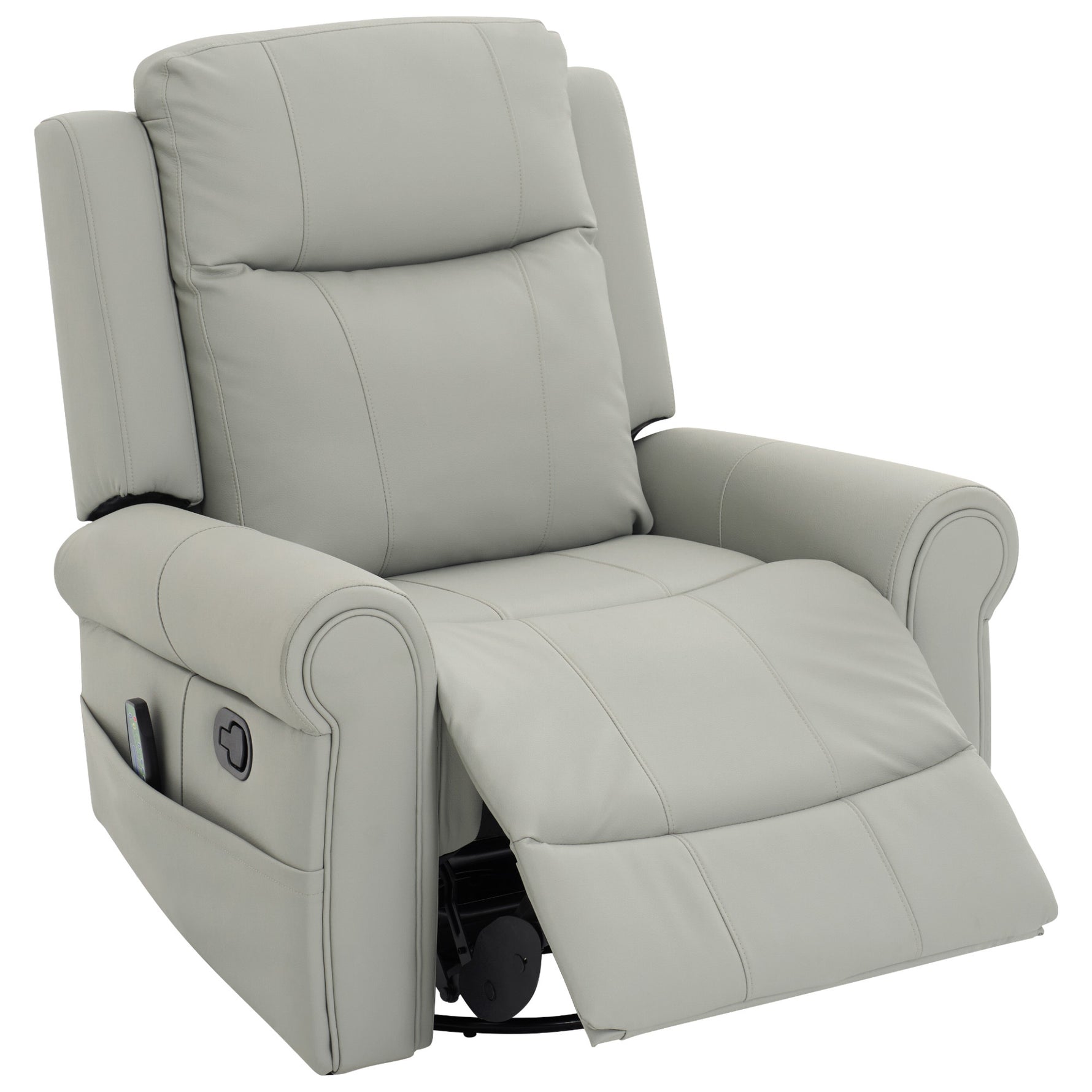 Modern PU Leather Manual Recliner Chair with 270° Swivel, Massage detail image 26