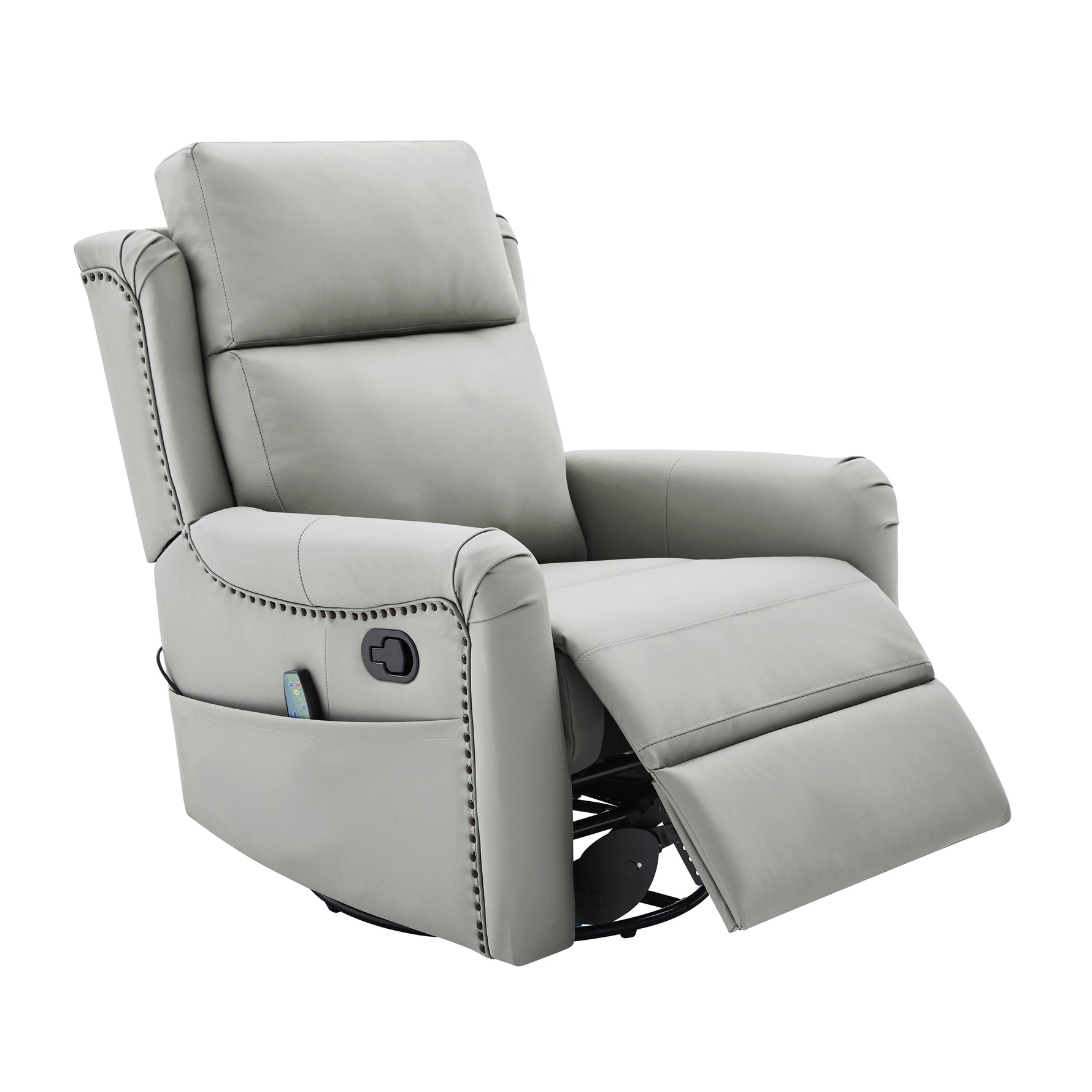 Modern Manual Recliner with 8-Point Massage and Heating, Swivel Rocking detail image 28
