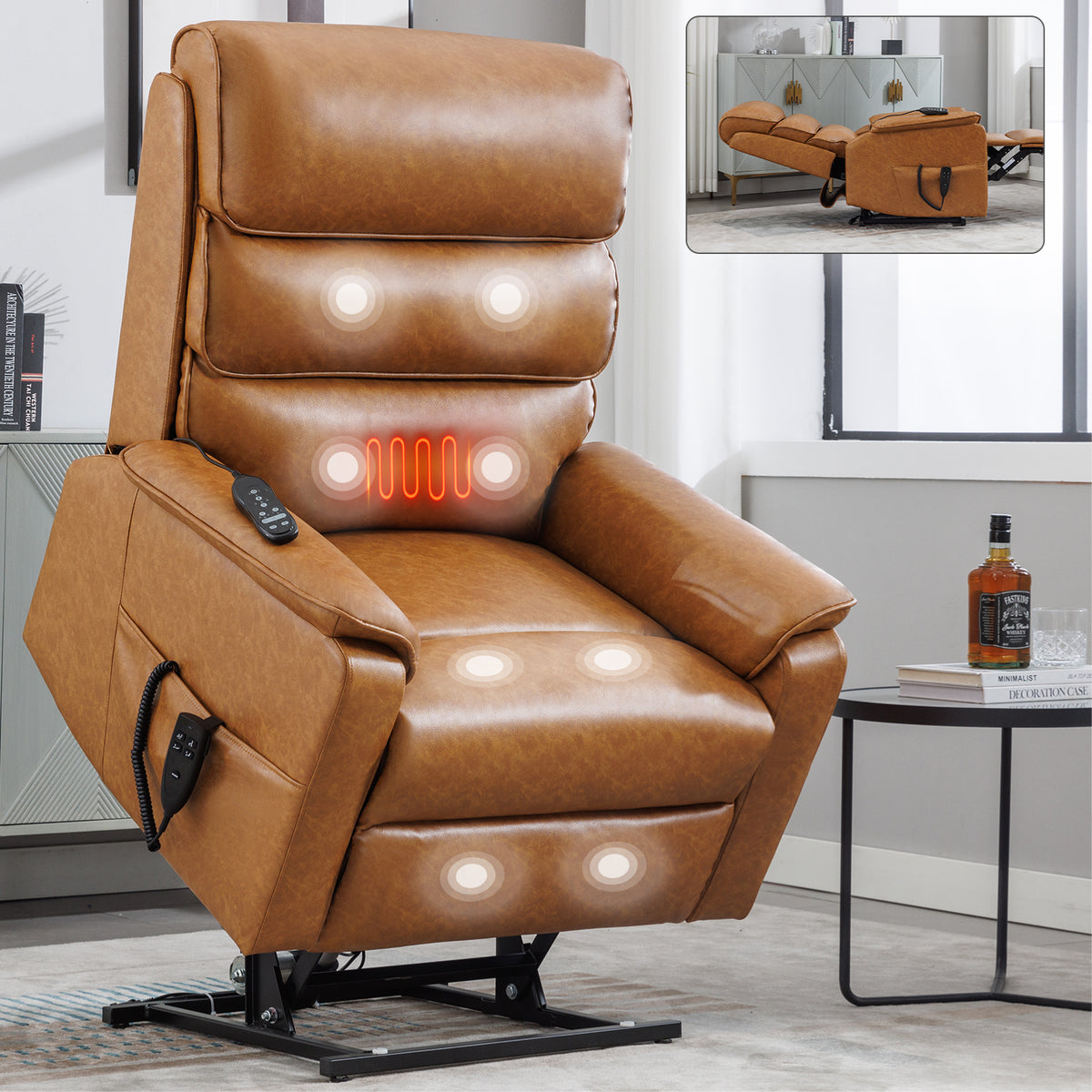 Dual-Motor Power Lift Heat & Massage Recliner detail image 40