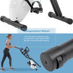 Folding Stationary Bike with 16-Level Magnetic Resistance, 300 lb Capacity detail image 54