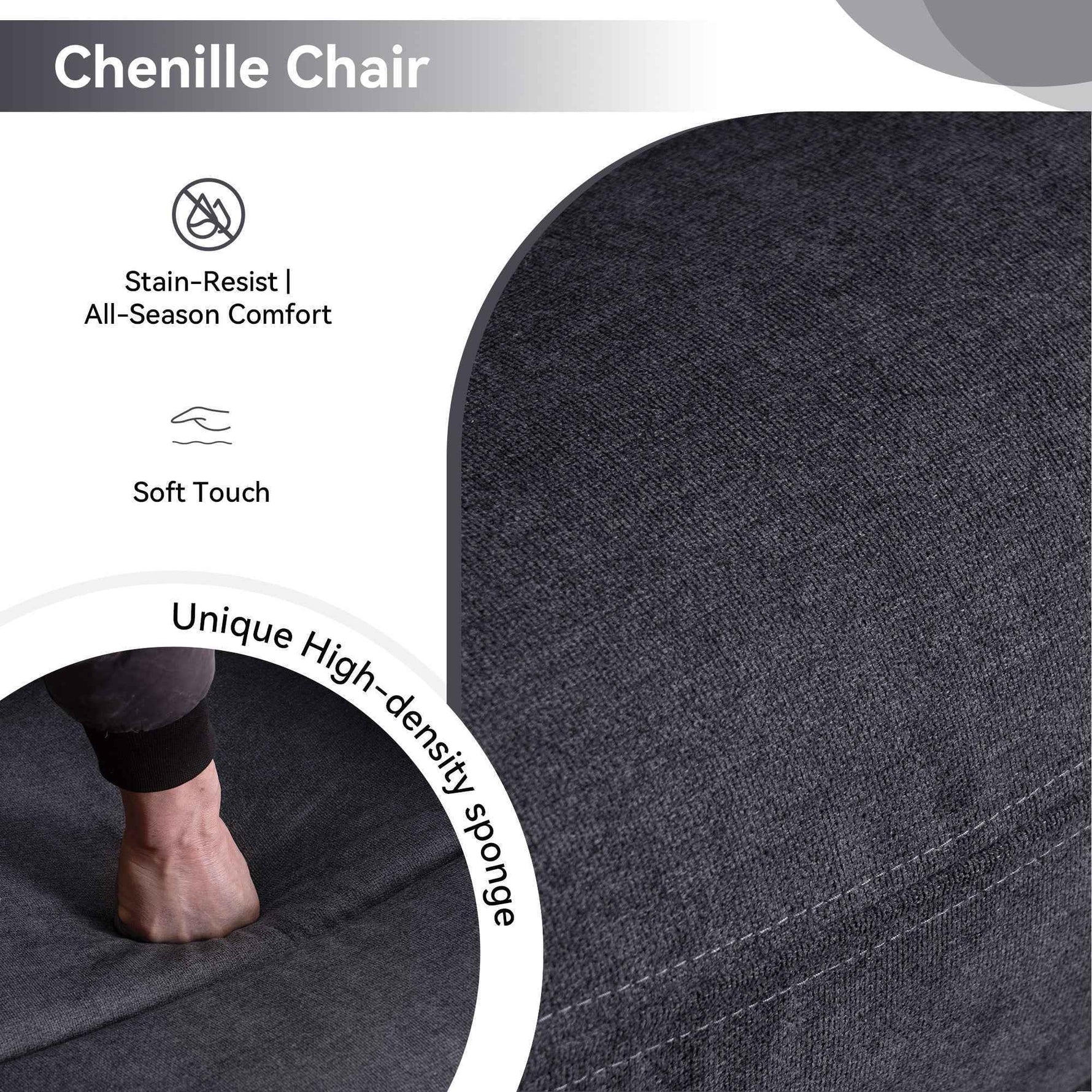 Chenille Massage Recliner with Heat & Remote Control detail image 4