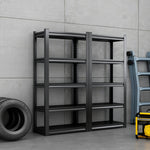 Industrial Heavy-Duty 5-Tier Adjustable Metal Shelving Unit for workshop, garage, storage, or utility use