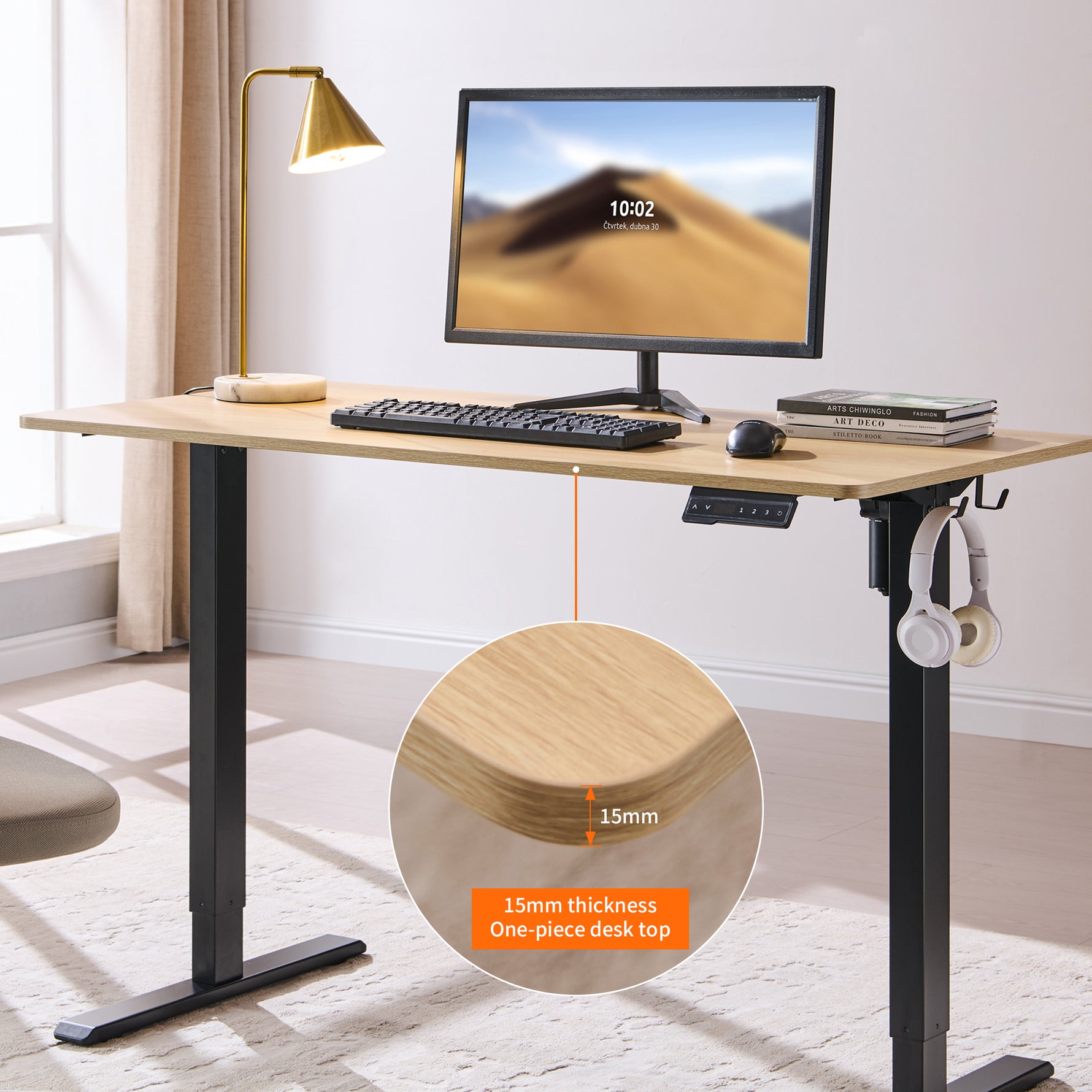 48" x 24" Electric Standing Desk workspace desk setup