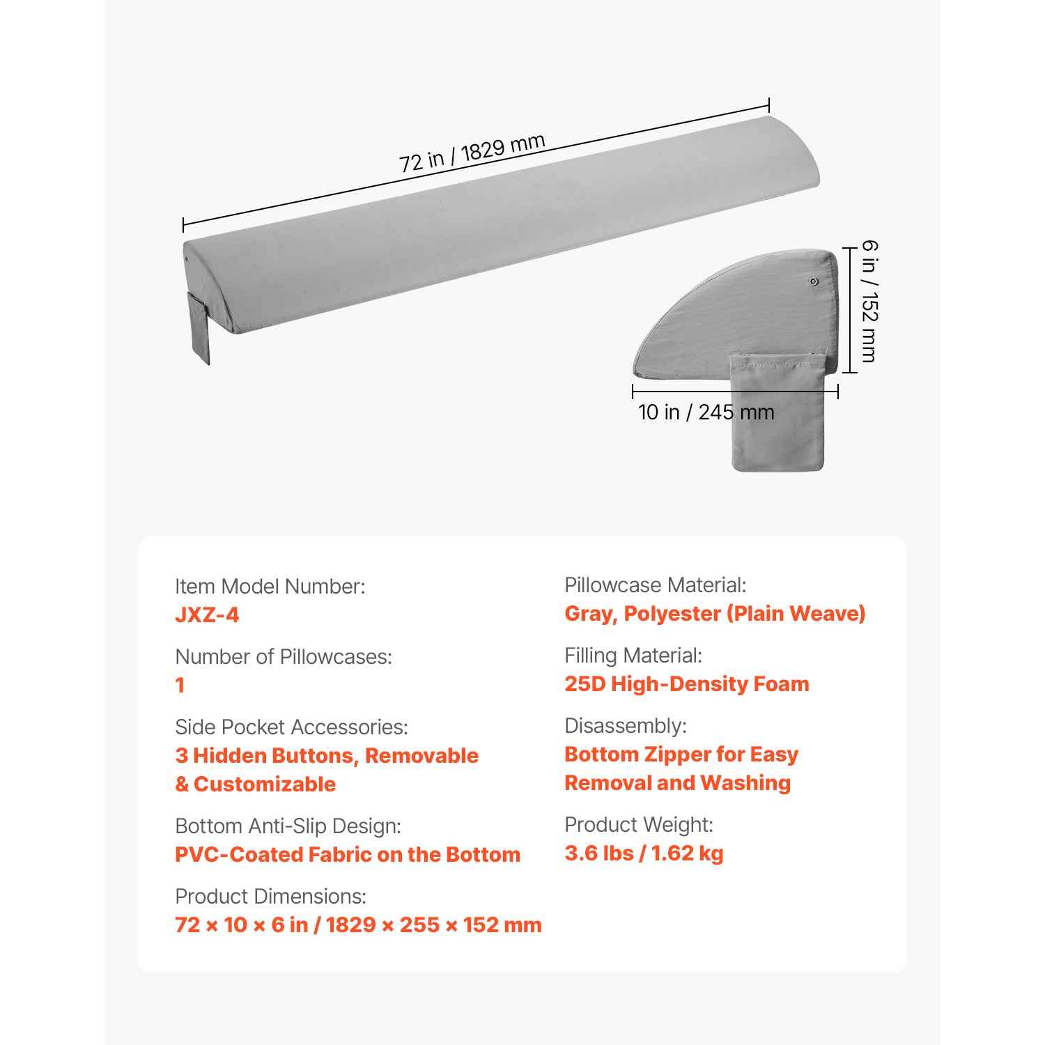 Bed Wedge Headboard Pillow product image 4