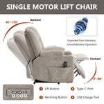Large Dual-Motor Power Lift Heat & Massage Recliner detail image 42
