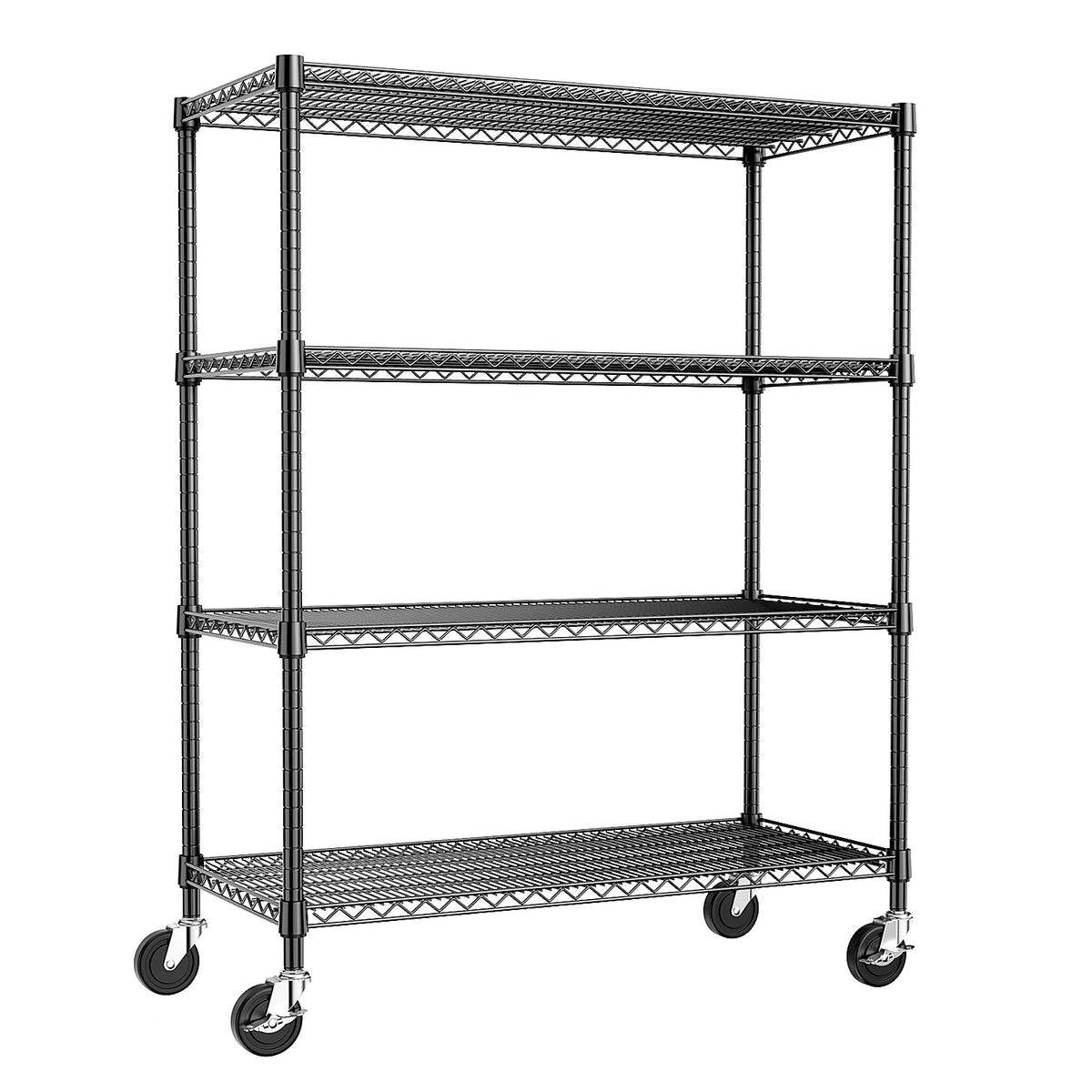 2640 lb Industrial 4-Tier Metal Shelving Unit for workshop, garage, storage, or utility use