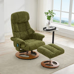 Ergonomic Recliner Chair with Ottoman - 360° Swivel Massage Lounge detail image 29
