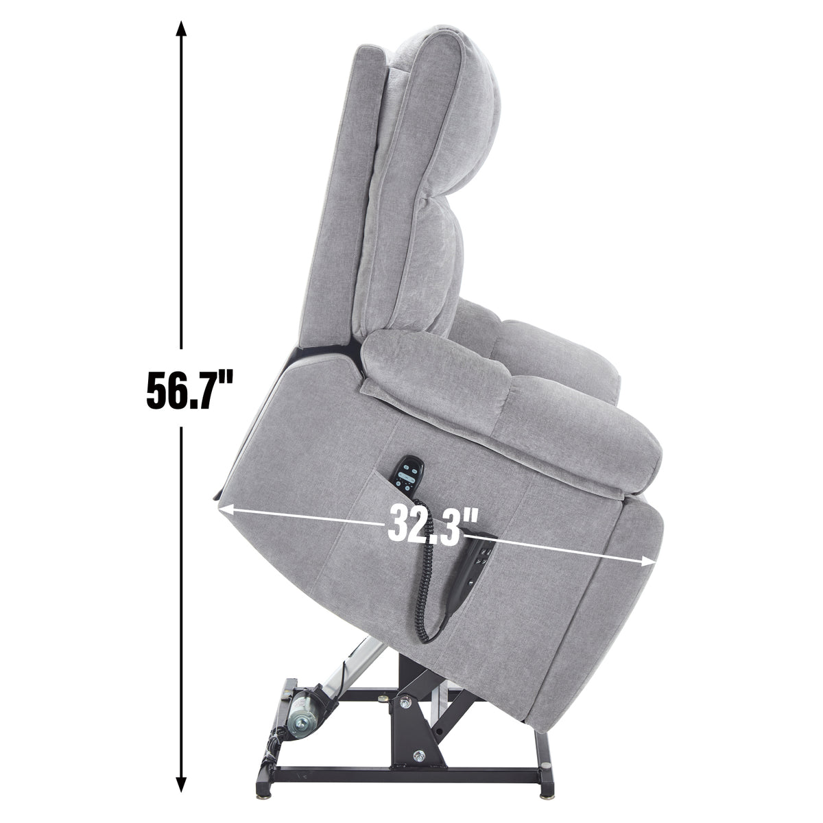 Dual-Motor Power Lift Recliner with Heat & Massage, 350 lb Capacity detail image 143