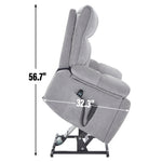 Dual-Motor Power Lift Recliner with Heat & Massage, 350 lb Capacity detail image 143