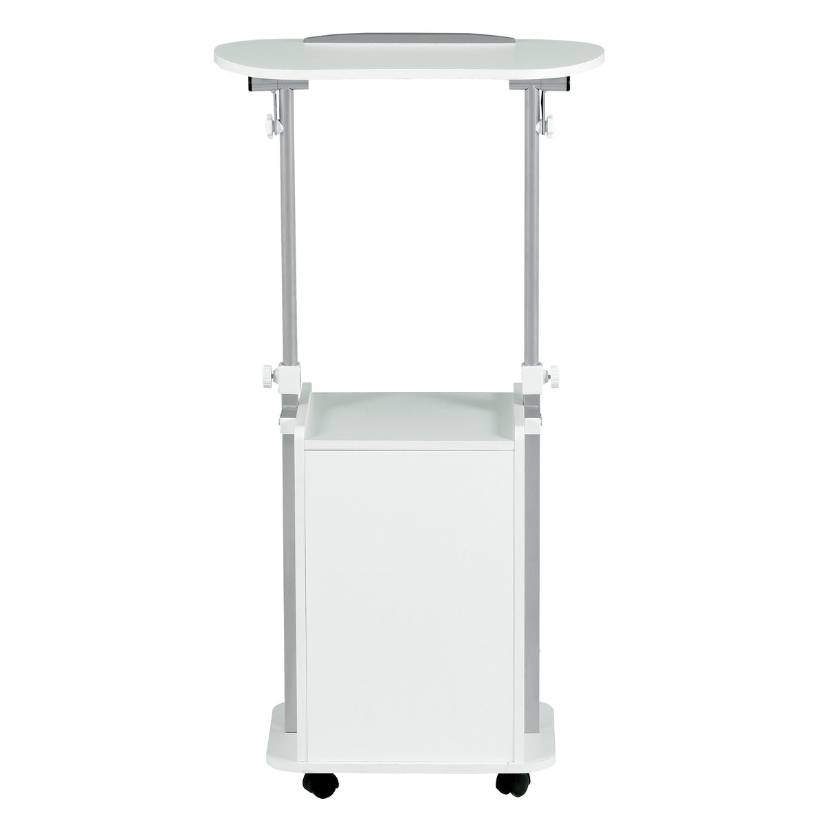 Techni Mobili Sit-to-Stand Laptop Cart with Storage mobile laptop workstation