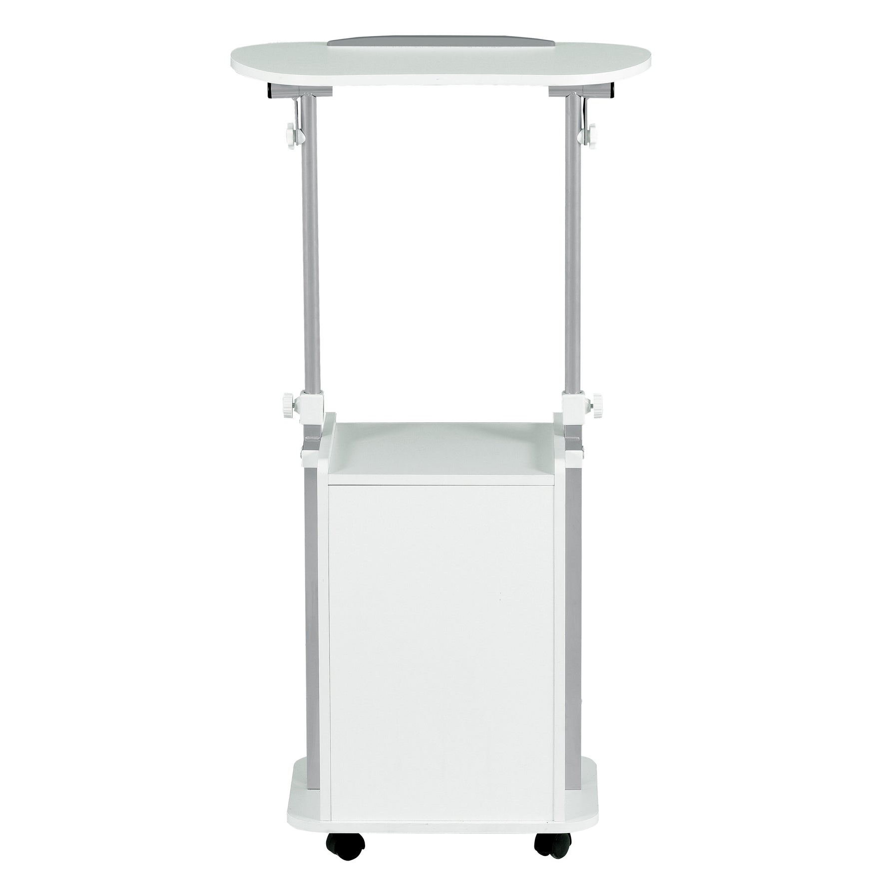 Techni Mobili Sit-to-Stand Laptop Cart with Storage mobile laptop workstation