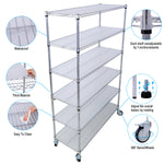 6-Tier NSF Wire Shelving Unit, 6000 lb Capacity for workshop, garage, storage, or utility use