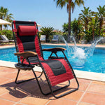 Oversized Padded Zero Gravity Chair with Cup Holder, 400 lb Capacity detail image 16