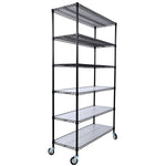 6-Tier NSF Wire Shelving Unit, 6000 lb Capacity for workshop, garage, storage, or utility use