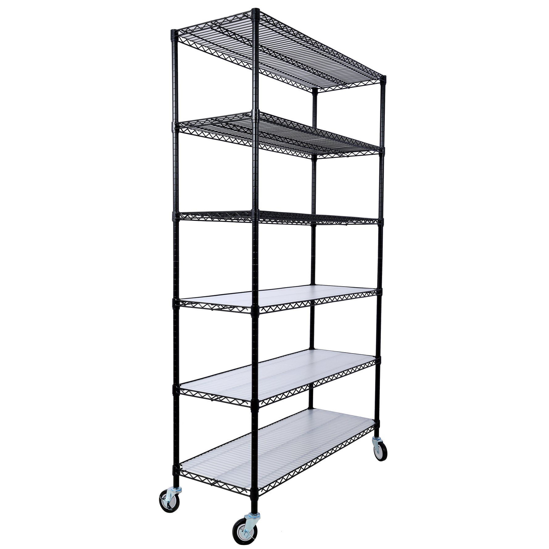 6-Tier NSF Wire Shelving Unit, 6000 lb Capacity for workshop, garage, storage, or utility use
