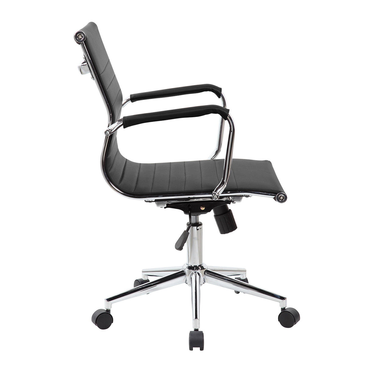 Techni Mobili Modern Medium-Back Executive Chair, Black for home office seating