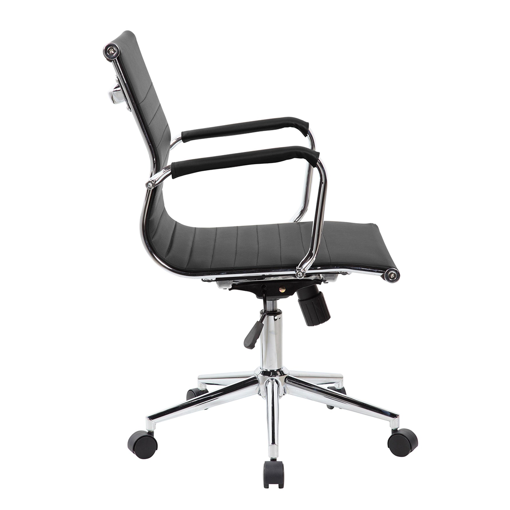 Techni Mobili Modern Medium-Back Executive Chair, Black for home office seating