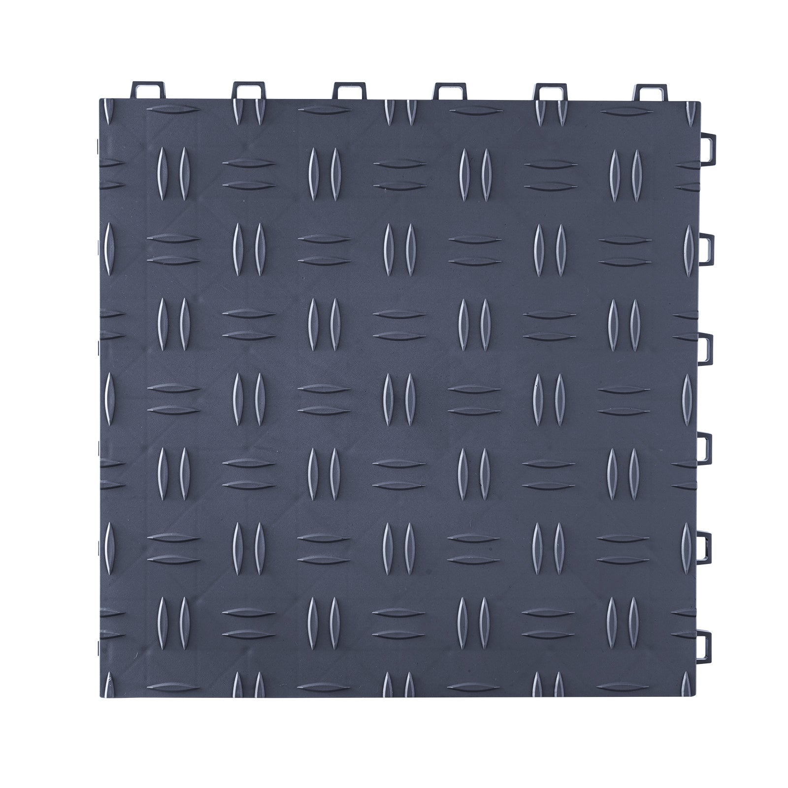 PVC Interlocking Drainage Garage Floor Tiles, 12" x 12" x 0.5" for workshop, garage, storage, or utility use