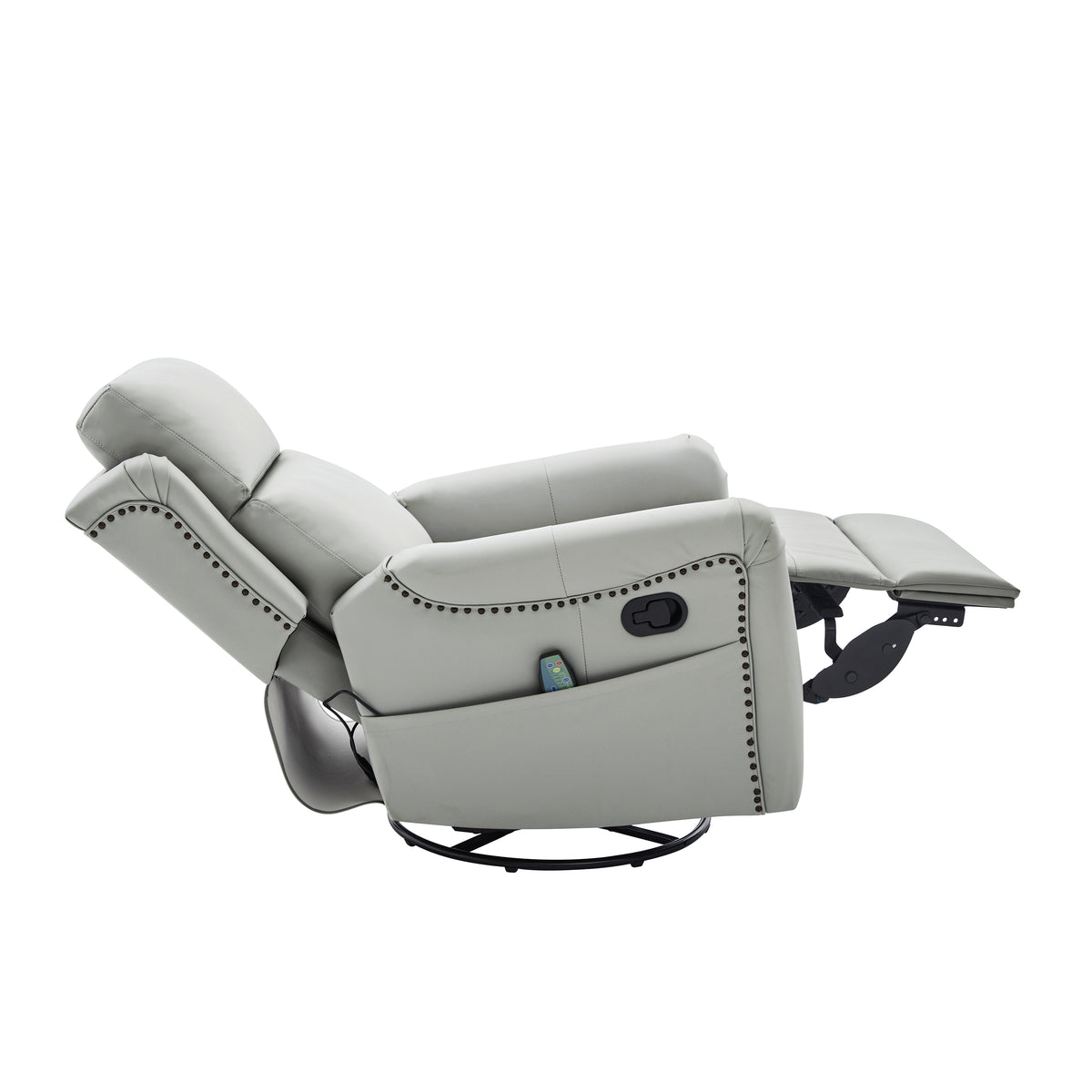 Modern Manual Recliner with 8-Point Massage and Heating, Swivel Rocking detail image 30