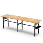 96" Adjustable Workbench with Pegboard & Power for workshop, garage, storage, or utility use