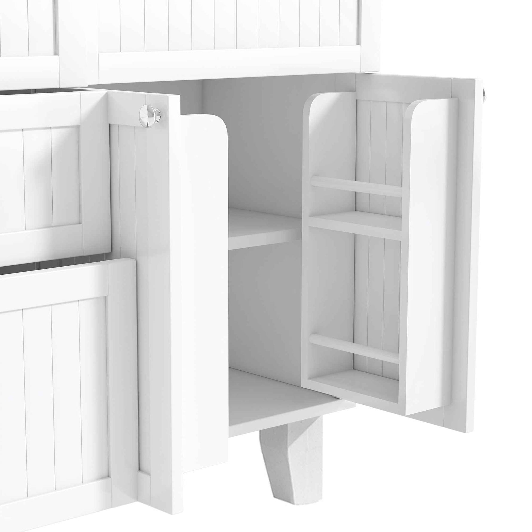Farmhouse Kitchen Island with Drop Leaf, Power Outlet & 2 Seats product view 35