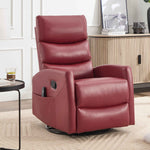 Heat Massage Manual Recliner Chair with Rocker and Swivel in Fabric for Living Room detail image 25