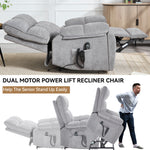 Dual-Motor Power Lift Recliner with Heat & Massage, 350 lb Capacity detail image 138