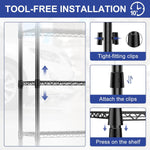 Heavy-Duty Adjustable Wire Shelving Unit with Wheels & Levelers for workshop, garage, storage, or utility use