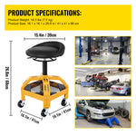 VEVOR Adjustable Rolling Garage Stool, 24–28.7 in. product image