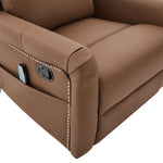 Modern Manual Recliner with 8-Point Massage and Heating, Swivel Rocking detail image 14