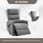 Heat Massage Manual Recliner Chair with Rocker and Swivel in Fabric for Living Room detail image 40