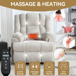 Dual-Motor Heat & Massage Power Lift Recliner, 350 lb Capacity detail image 6