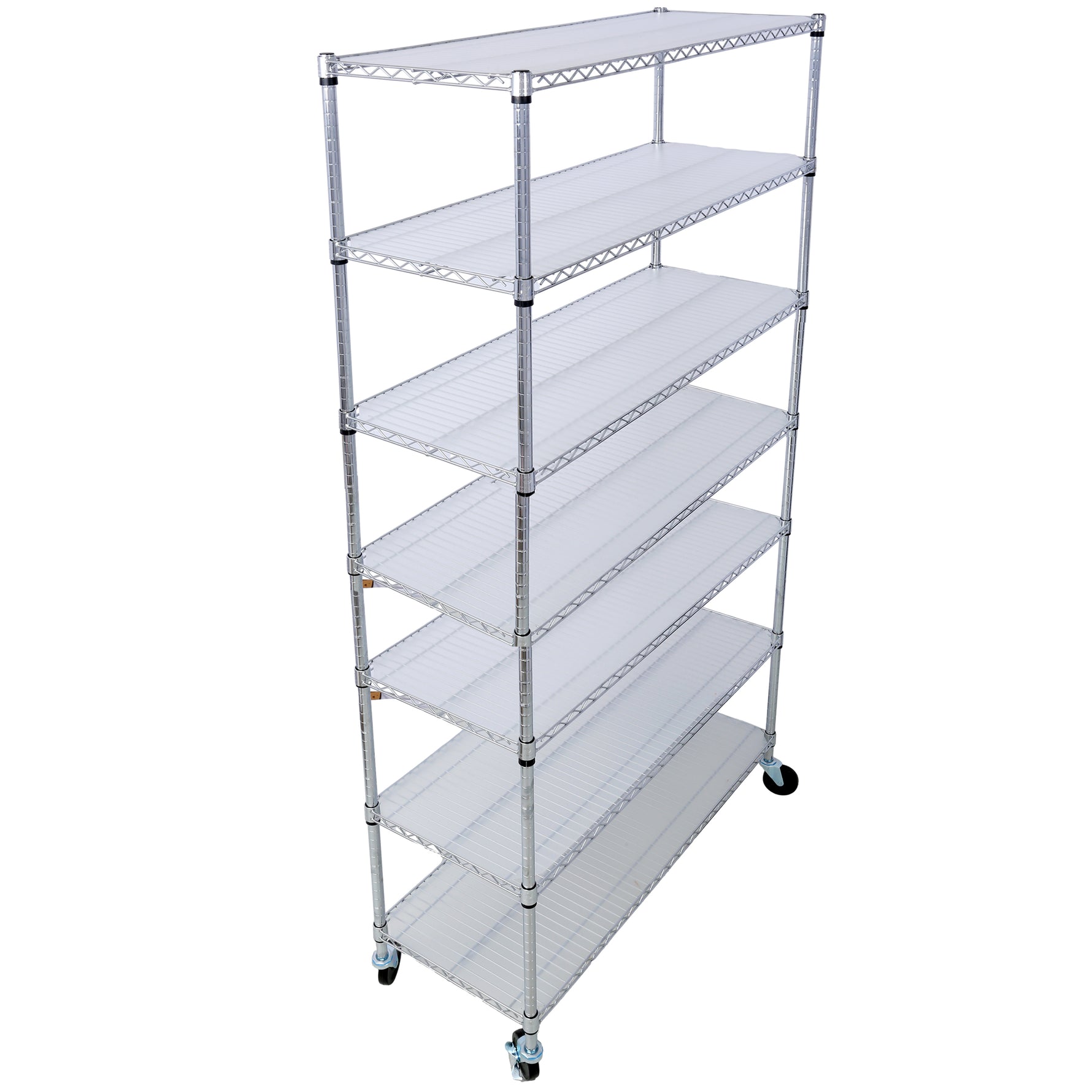 7-Tier Adjustable Wire Shelving Unit, 2450 lb Capacity for workshop, garage, storage, or utility use