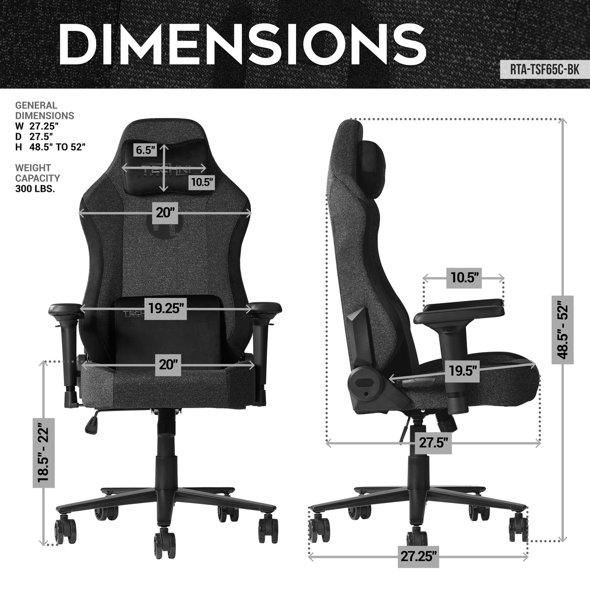 Techni Sport TSF65C Ergonomic Office Chair product image 5
