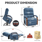 Power Chenille Lift Recliner Chair Dual Motor Infinite Position Up to 350 Pounds detail image 2