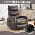 Heat Massage Manual Recliner Chair with Rocker and Swivel in Fabric for Living Room detail image 15