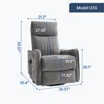 Heat Massage Manual Recliner Chair with Rocker and Swivel in Fabric for Living detail image 15