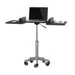 Techni Mobili Folding Table Laptop Cart, Graphite mobile laptop workstation