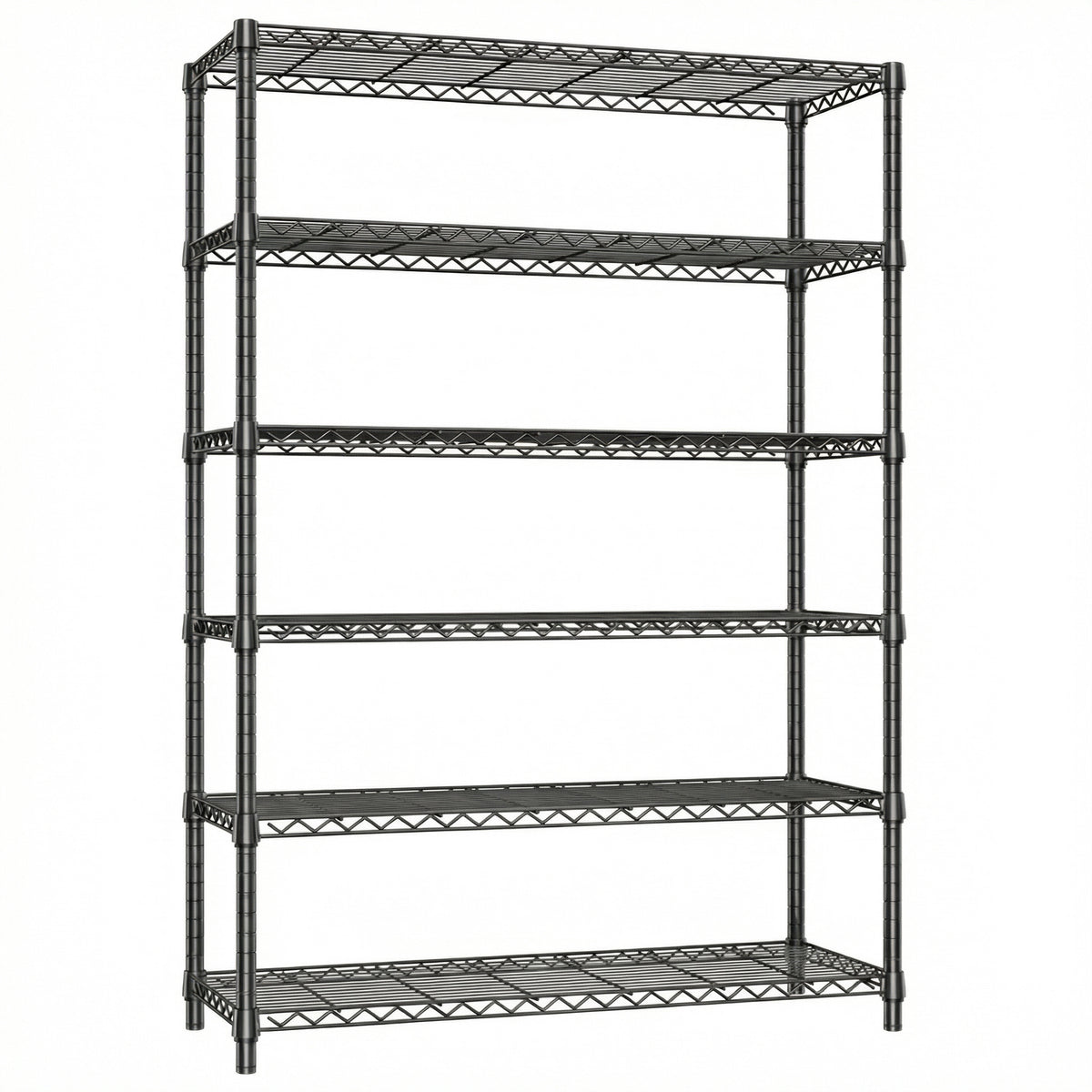 6-Tier Adjustable Wire Shelving Unit, 2100 lb Capacity for workshop, garage, storage, or utility use