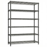 6-Tier Adjustable Wire Shelving Unit, 2100 lb Capacity for workshop, garage, storage, or utility use