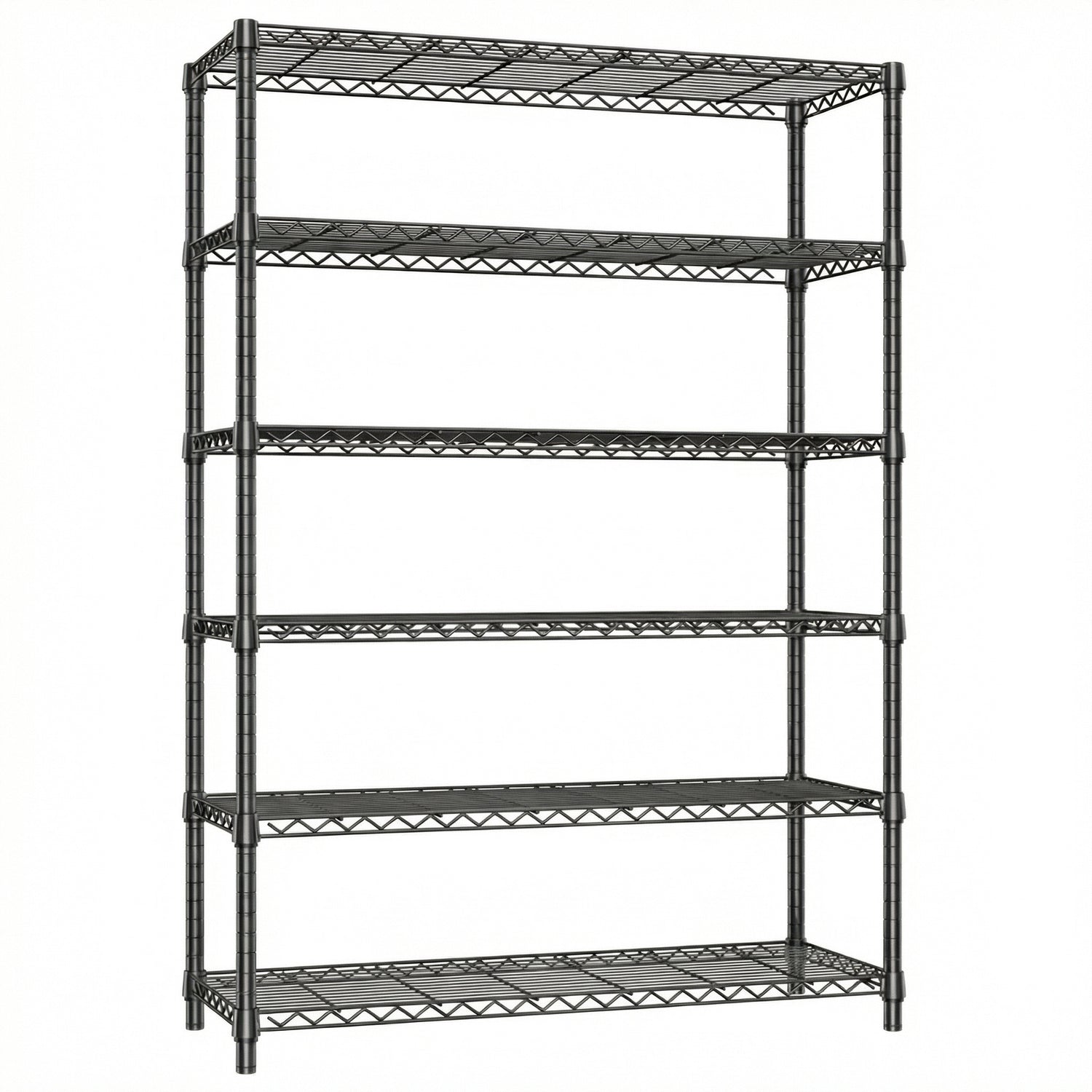 6-Tier Adjustable Wire Shelving Unit, 2100 lb Capacity for workshop, garage, storage, or utility use
