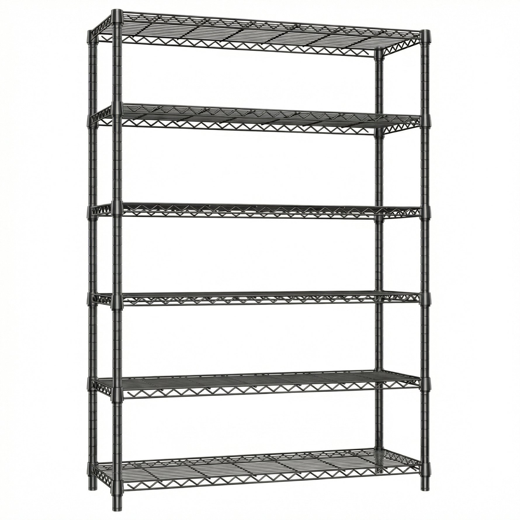 6-Tier Adjustable Wire Shelving Unit, 2100 lb Capacity for workshop, garage, storage, or utility use