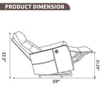 Chenille Single-Motor Power Lift Recliner with Massage & Heat detail image 36