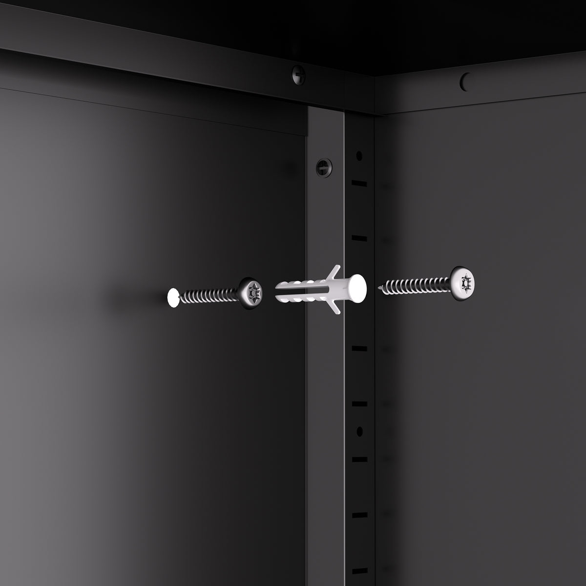 Locking Steel Garage Storage Cabinet with 4 Adjustable Shelves for workshop, garage, storage, or utility use