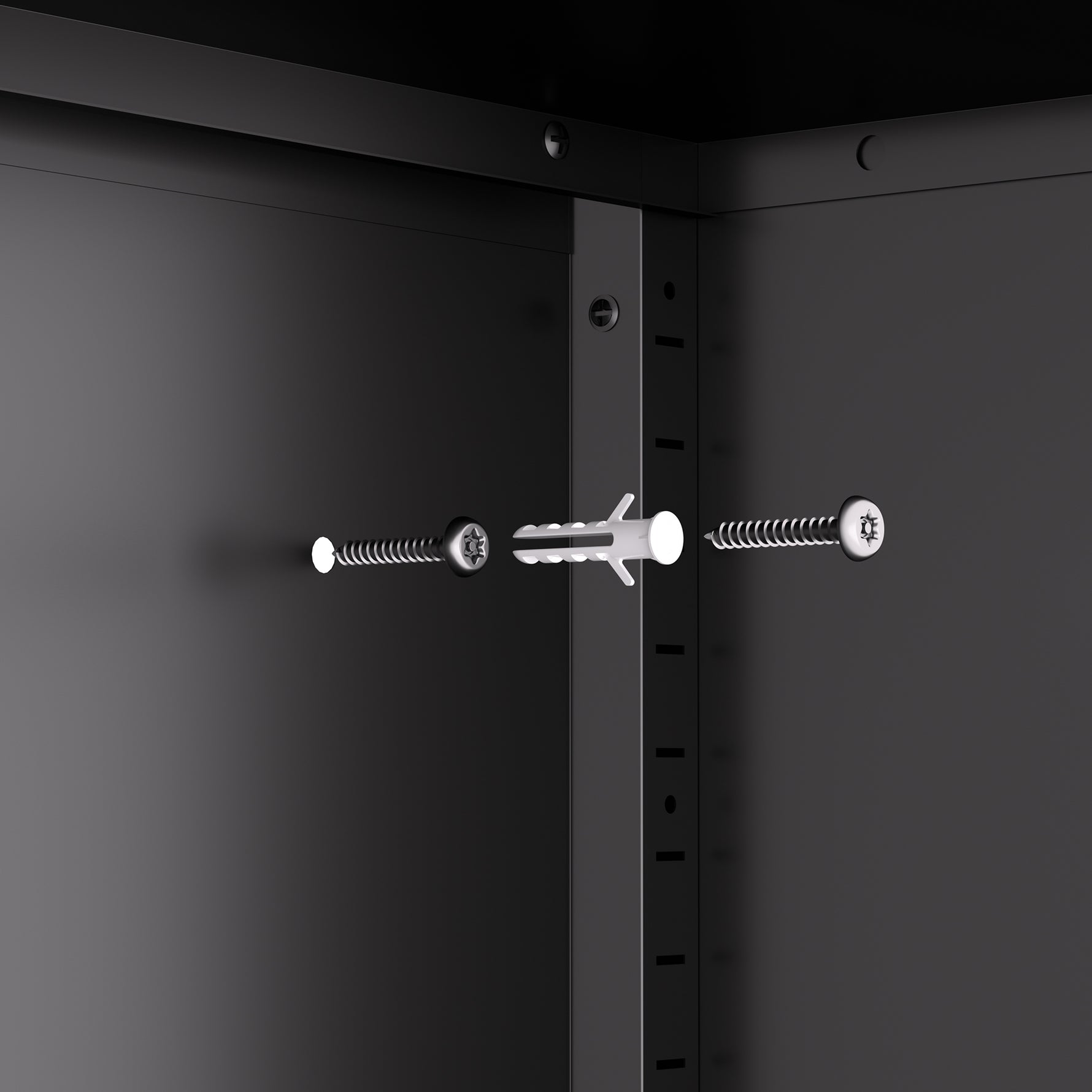 Locking Steel Garage Storage Cabinet with 4 Adjustable Shelves for workshop, garage, storage, or utility use