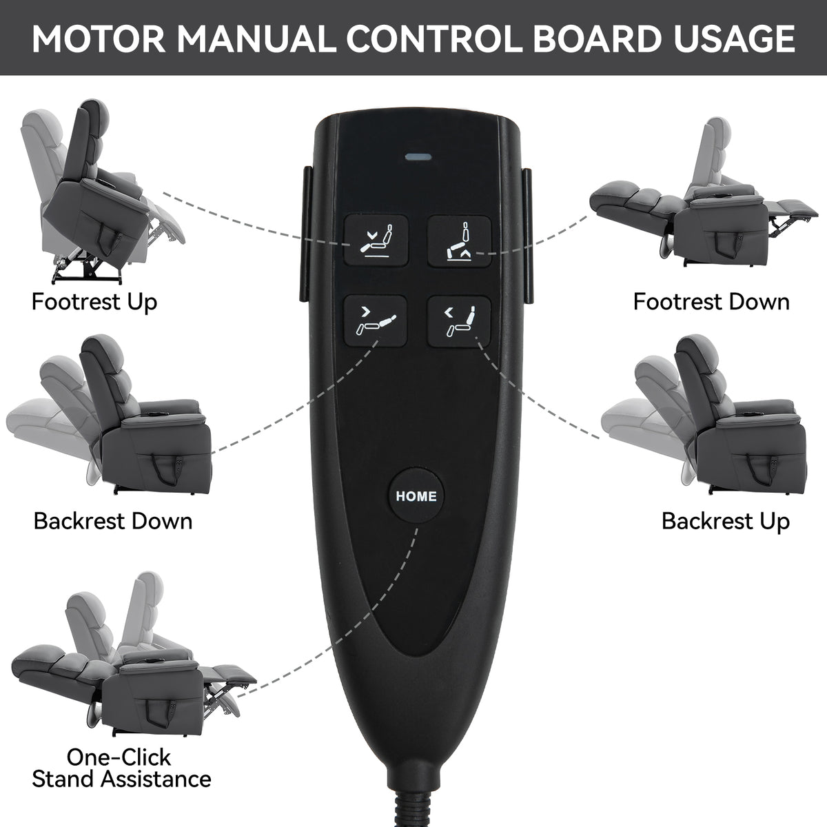 Dual-Motor Power Lift Heat & Massage Recliner detail image 75