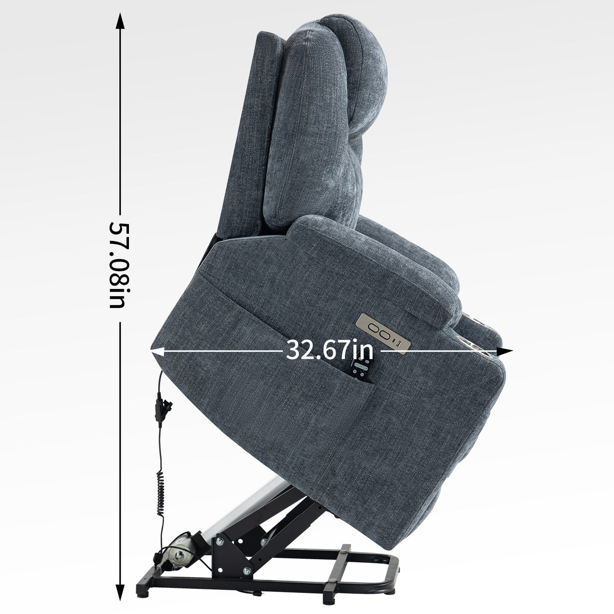 Dual-Motor Leather-Air Power Lift Recliner detail image 70