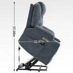 Dual-Motor Leather-Air Power Lift Recliner detail image 70