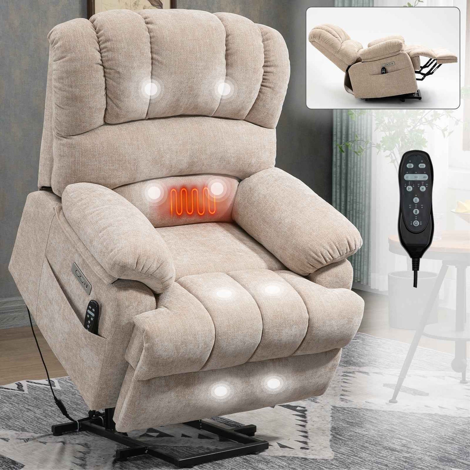 Chenille Power Lift Recliner product image